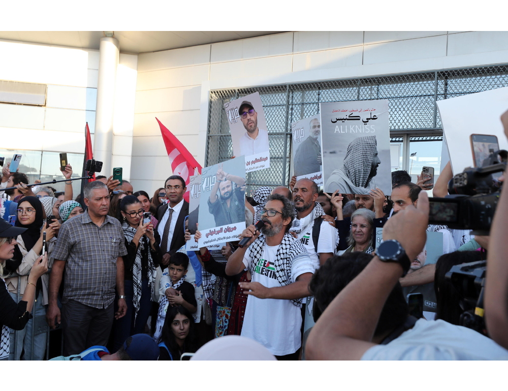 Tunisia, società civile in piazza per liberazione attivisti della Flotilla Soumoud