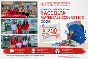 Campagna Solidale della Croce Rossa di Lomazzo: raccolti 3.200 articoli scolastici
