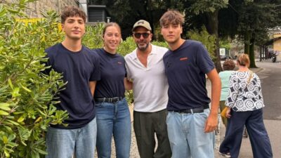 Checco Zalone, aperitivo a Cernobbio in riva al lago