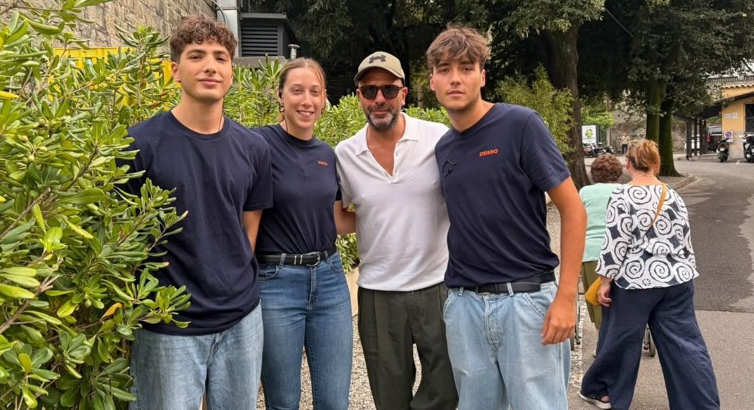Checco Zalone, aperitivo a Cernobbio in riva al lago
