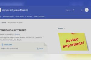 Cassina Rizzardi, finto carabiniere truffa donna di 89 anni. L’allerta del sindaco ai cittadini