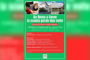 Scuola, il Pd apre il confronto a Como: incontro stasera ad Albate