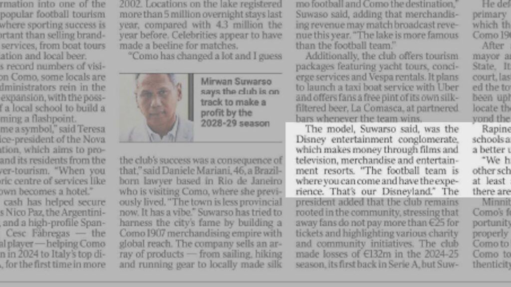 Tra calcio e boom turistico, Como come Disneyland? L'articolo del Times che guarda al futuro