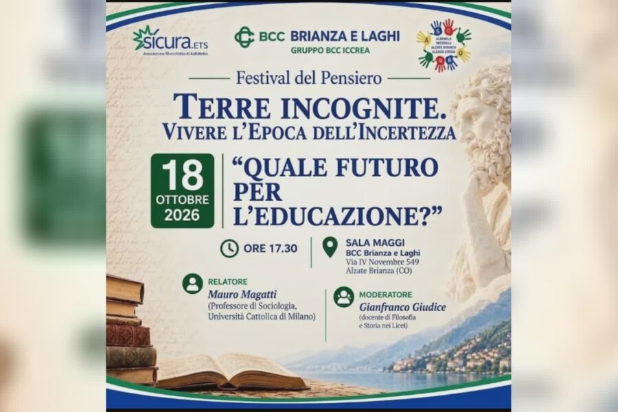 Il sociologo Magatti per il secondo incontro di “Terre incognite. Vivere l’epoca dell’incertezza”