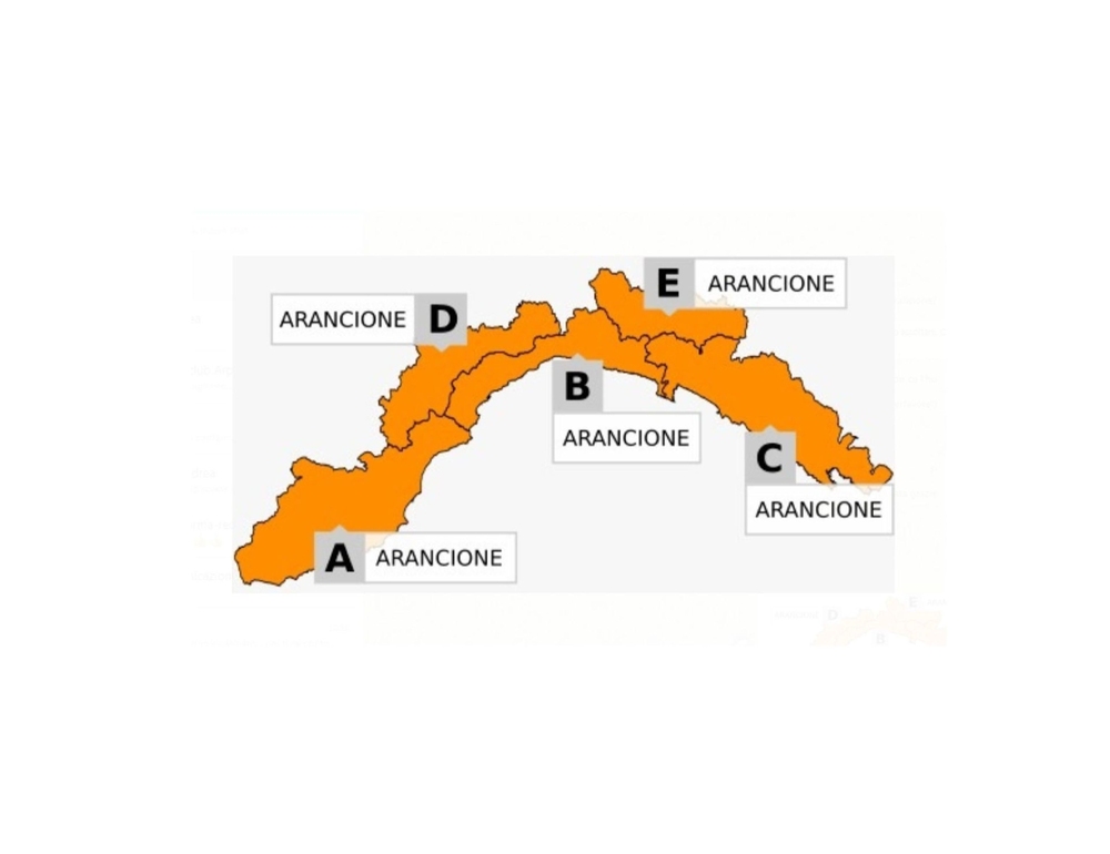 Allerta arancione per temporali estesa in Liguria fino a domani