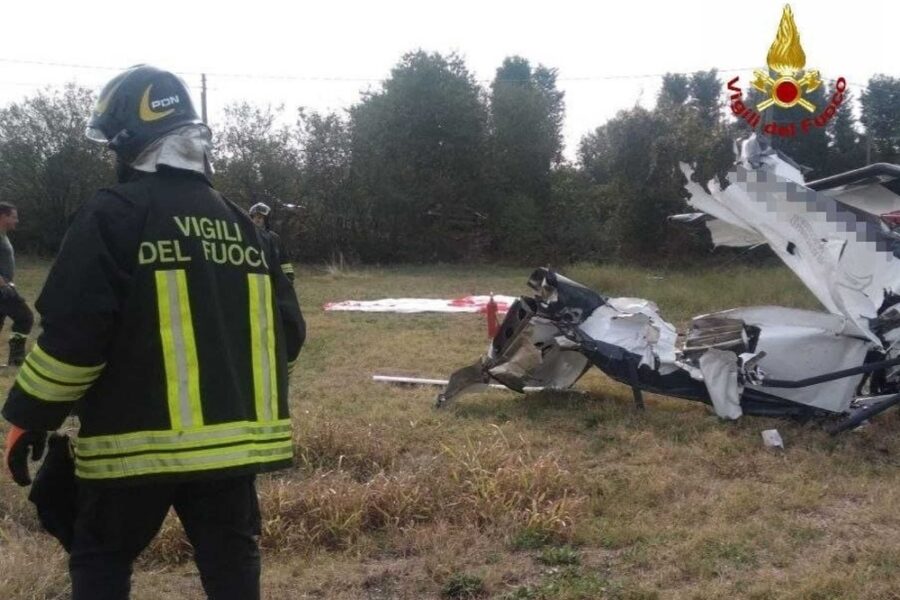 Vigili del fuoco sul posto