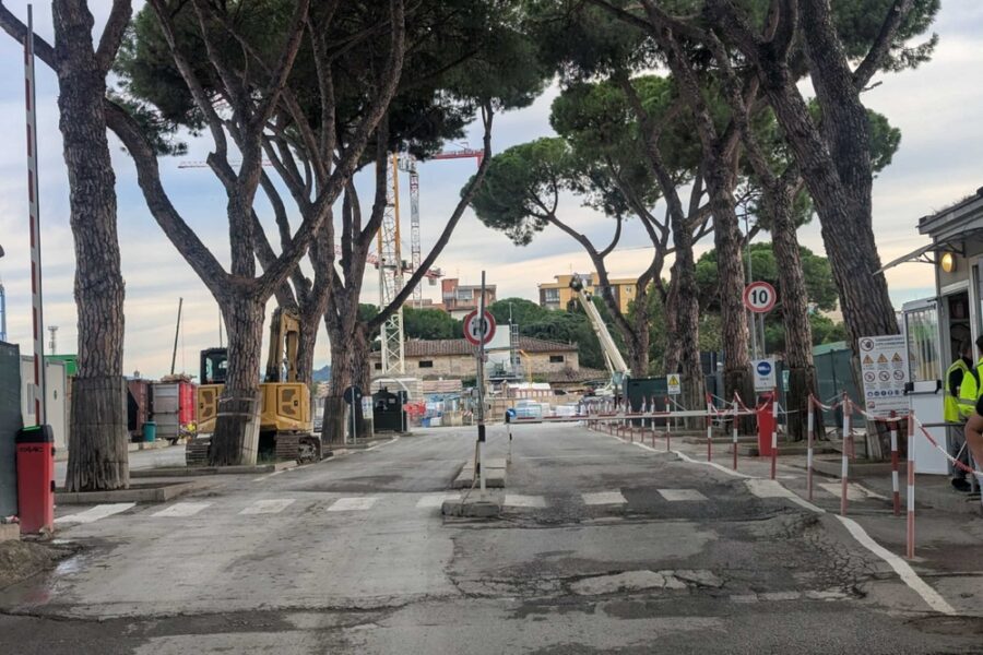 Sarebbe caduto un pilone in una fase di scarico