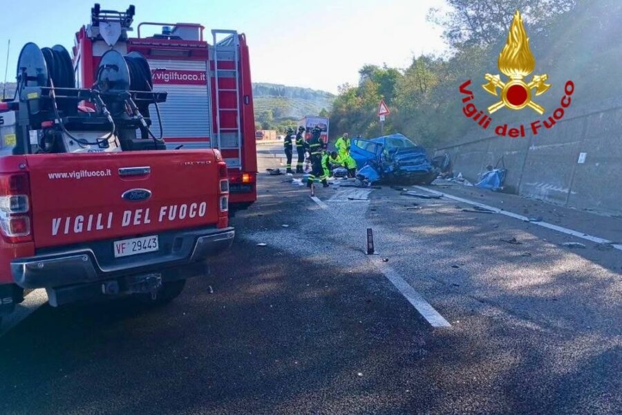 L'incidente sul raccordo Perugia-Bettolle